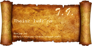 Theisz Ivána névjegykártya